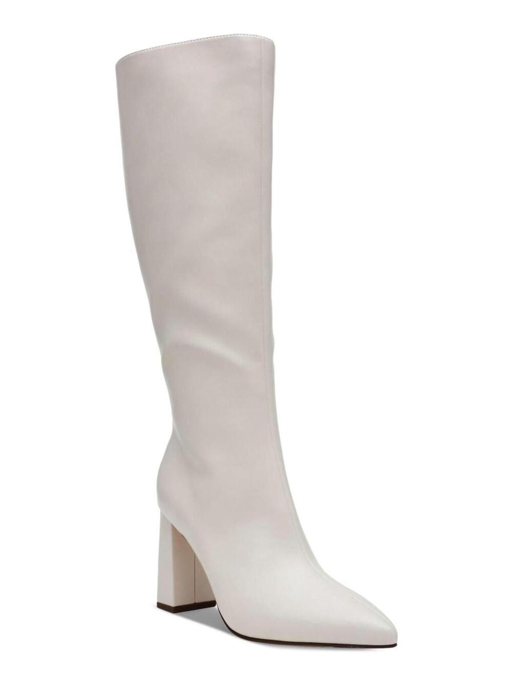 Wild Pair Womens IslahWC Faux Leather Block Heel Knee-High Boots